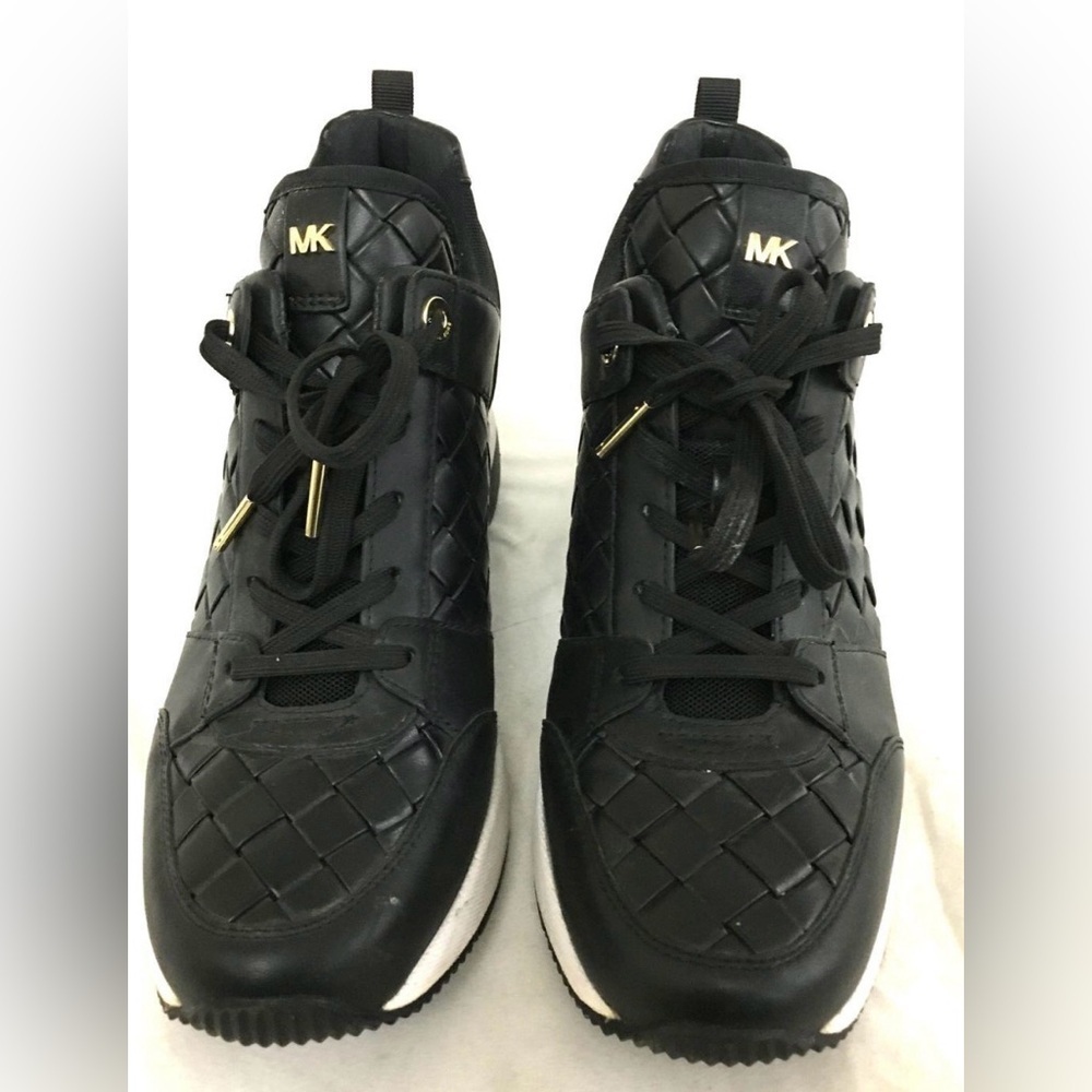 Georgie Woven Leather Trainer - Picture 2 of 10